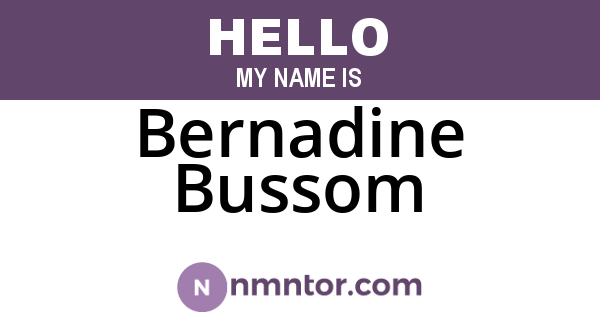 Bernadine Bussom