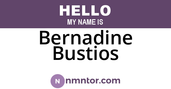 Bernadine Bustios