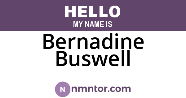 Bernadine Buswell
