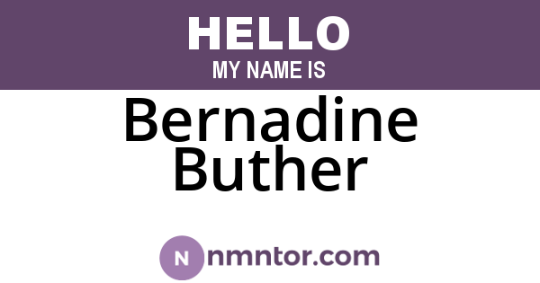 Bernadine Buther