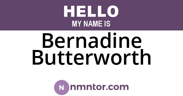 Bernadine Butterworth