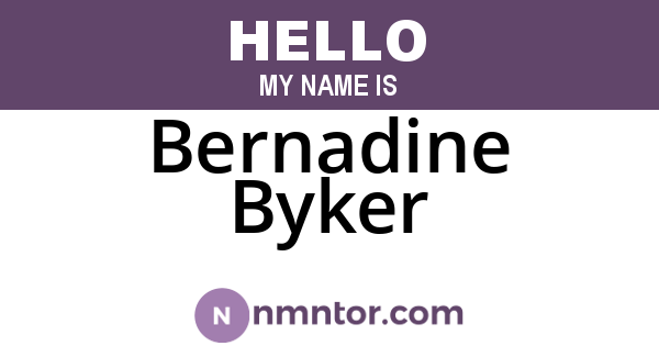 Bernadine Byker