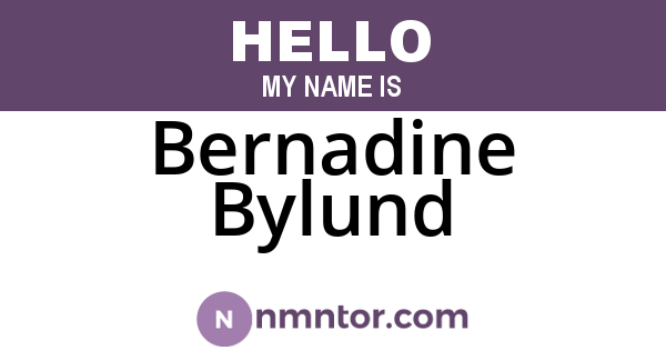 Bernadine Bylund
