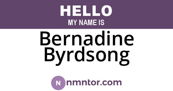 Bernadine Byrdsong