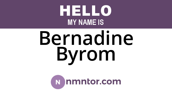 Bernadine Byrom