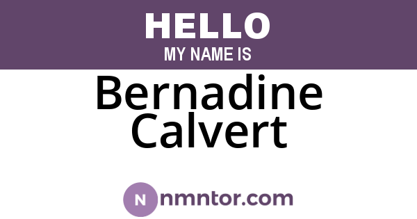 Bernadine Calvert