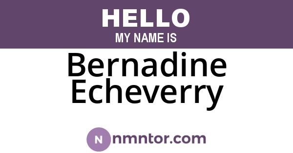 Bernadine Echeverry