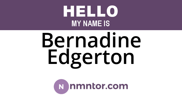 Bernadine Edgerton