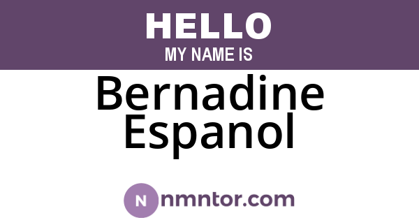Bernadine Espanol