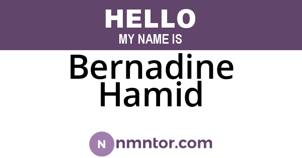 Bernadine Hamid