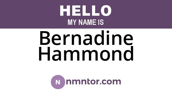 Bernadine Hammond