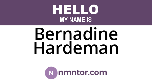 Bernadine Hardeman