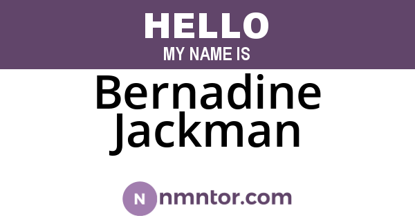 Bernadine Jackman