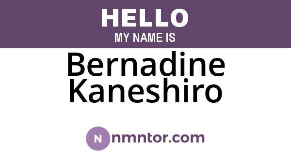 Bernadine Kaneshiro