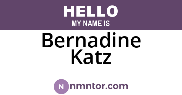 Bernadine Katz