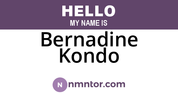 Bernadine Kondo