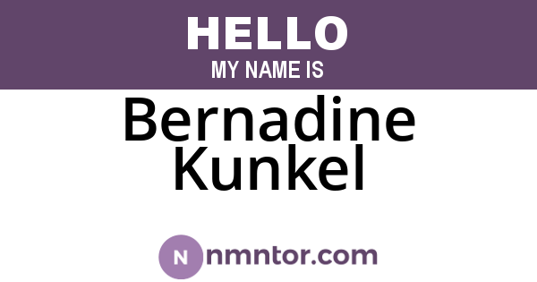 Bernadine Kunkel