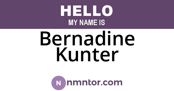 Bernadine Kunter