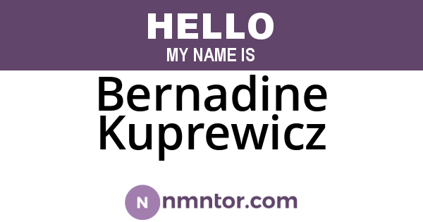 Bernadine Kuprewicz