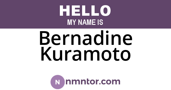 Bernadine Kuramoto