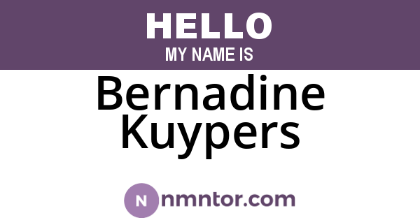 Bernadine Kuypers