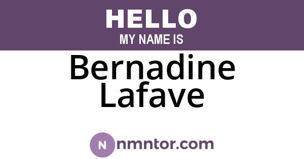 Bernadine Lafave