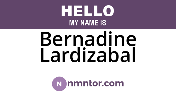 Bernadine Lardizabal