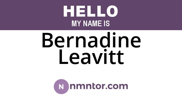 Bernadine Leavitt