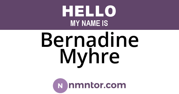 Bernadine Myhre