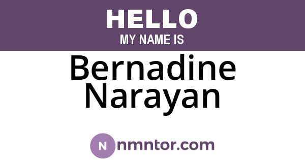 Bernadine Narayan