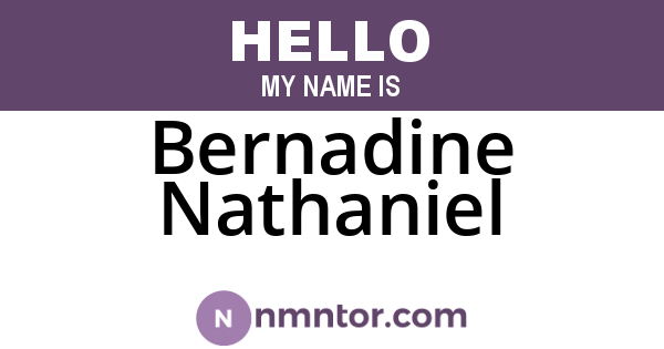 Bernadine Nathaniel