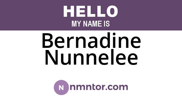 Bernadine Nunnelee