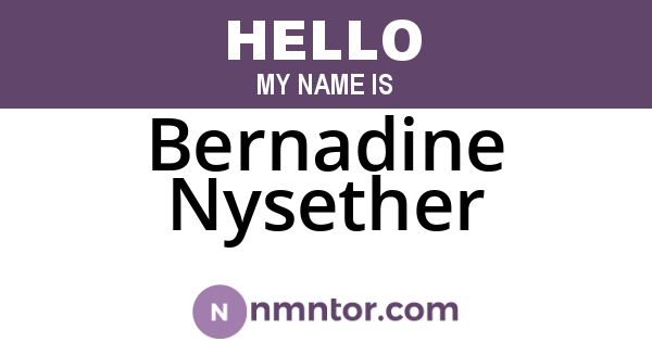 Bernadine Nysether