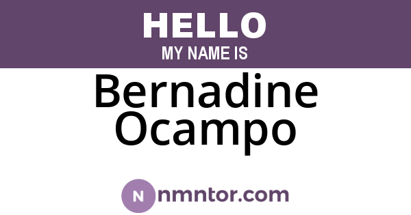 Bernadine Ocampo