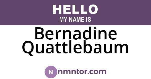 Bernadine Quattlebaum