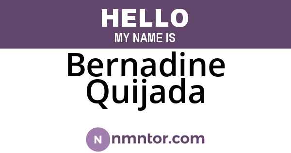 Bernadine Quijada