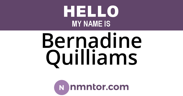 Bernadine Quilliams