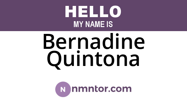Bernadine Quintona