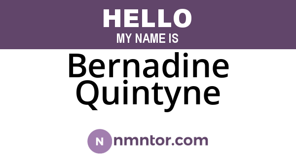 Bernadine Quintyne