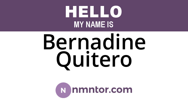 Bernadine Quitero