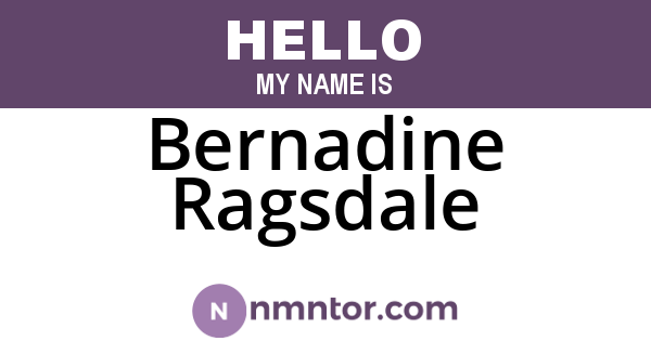 Bernadine Ragsdale
