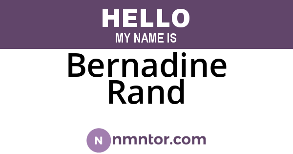Bernadine Rand
