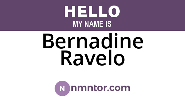 Bernadine Ravelo