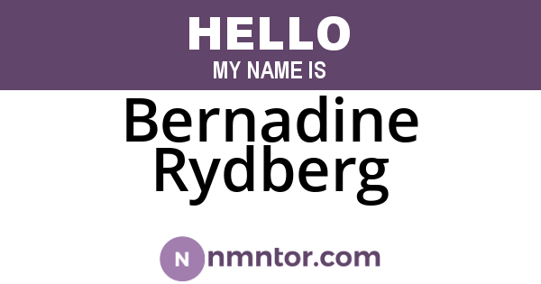 Bernadine Rydberg