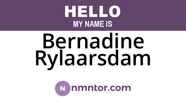 Bernadine Rylaarsdam