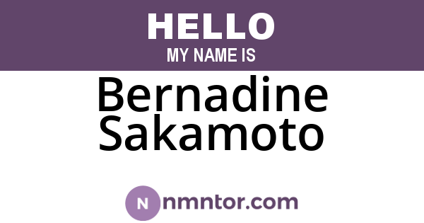 Bernadine Sakamoto