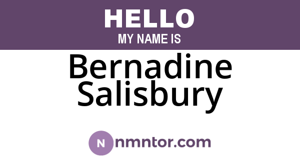 Bernadine Salisbury