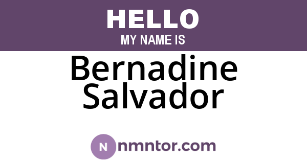 Bernadine Salvador