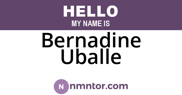 Bernadine Uballe
