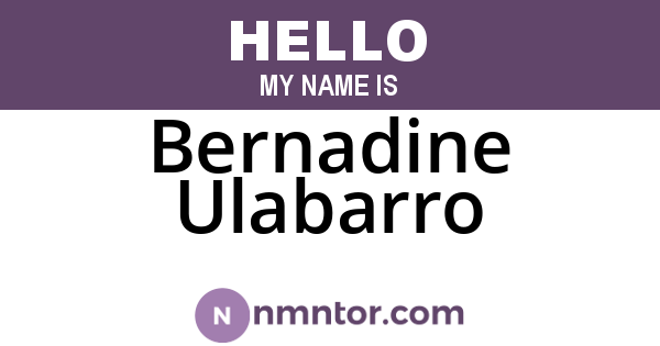 Bernadine Ulabarro